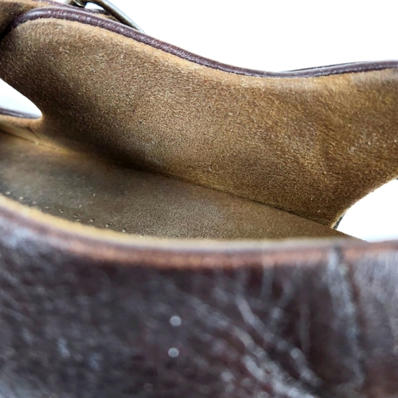 SAS Bravo Brown Tripad Heel 3 Strap Pebbled Leather Sandal Mens Shoes US Sz 11M - Picture 6 of 8